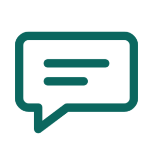 Line icon of a speech bubble