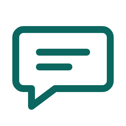 Line icon of a speech bubble