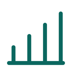 Line icon of ascending bars