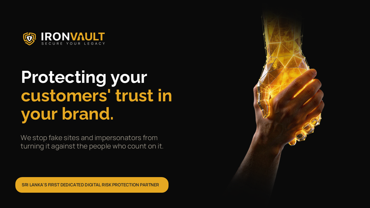 Cover of the IronVault corporate profile: protecting your customers' trust in your brand